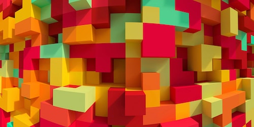 Architects Paper Fototapete »3D Cubes Colour«, Vlies, Wand, Schräge günstig online kaufen