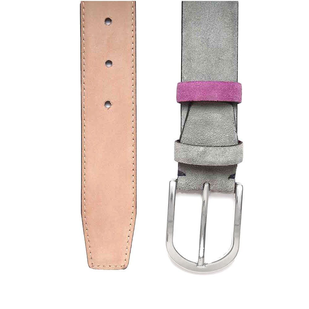 BGENTS Ledergürtel Veloursledergürtel mit Sattlerstich-Detail und günstig online kaufen