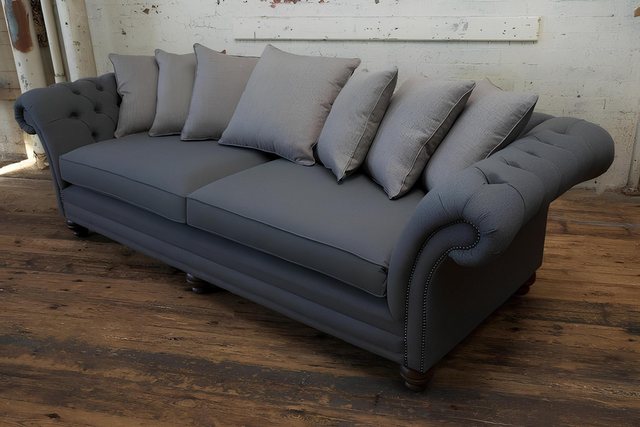 Xlmoebel Sofa Neues Chesterfield-Polstersofa für 4 Personen mit XXL-Abmessu günstig online kaufen