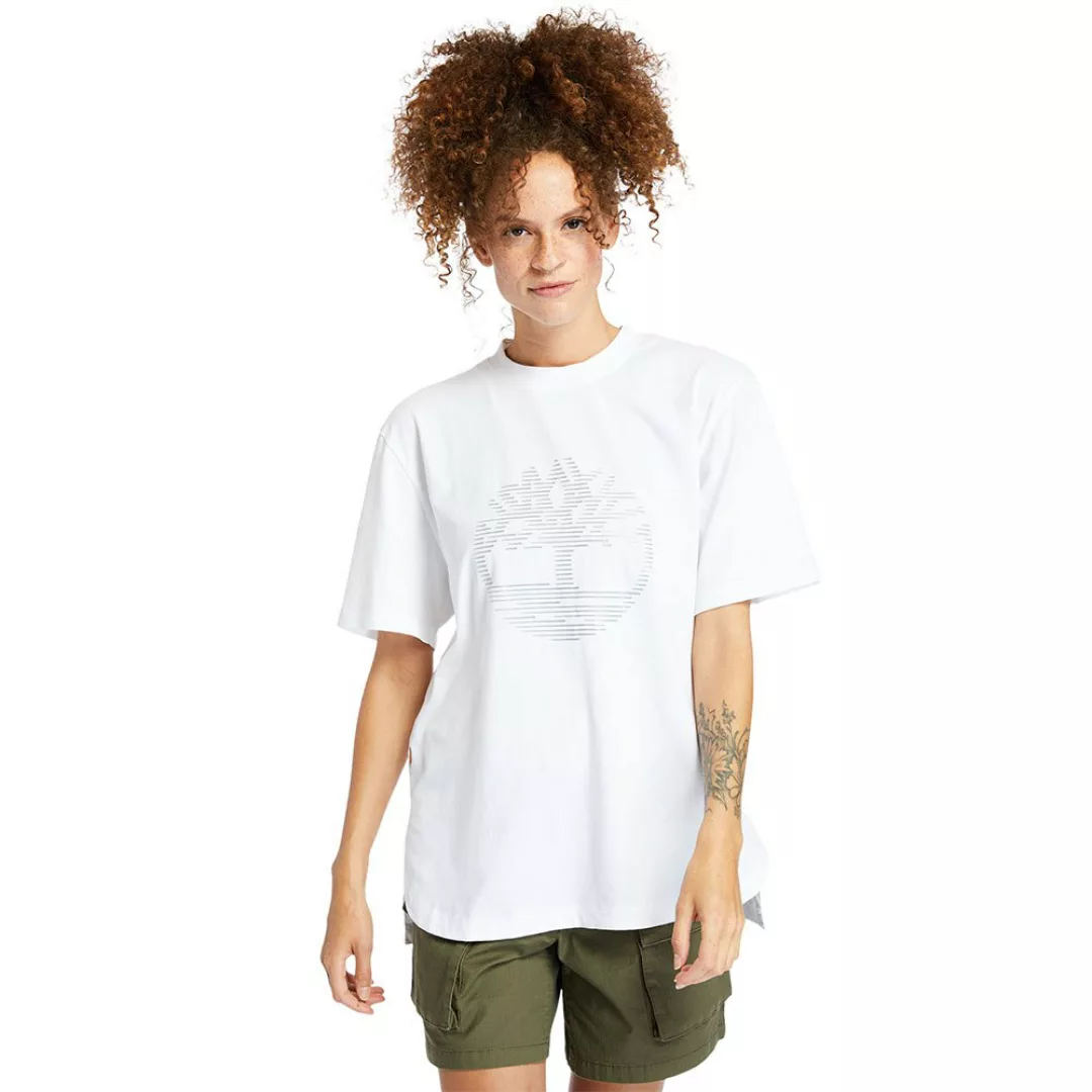 Timberland Reflective Logo Oversized Kurzarm T-shirt S White günstig online kaufen