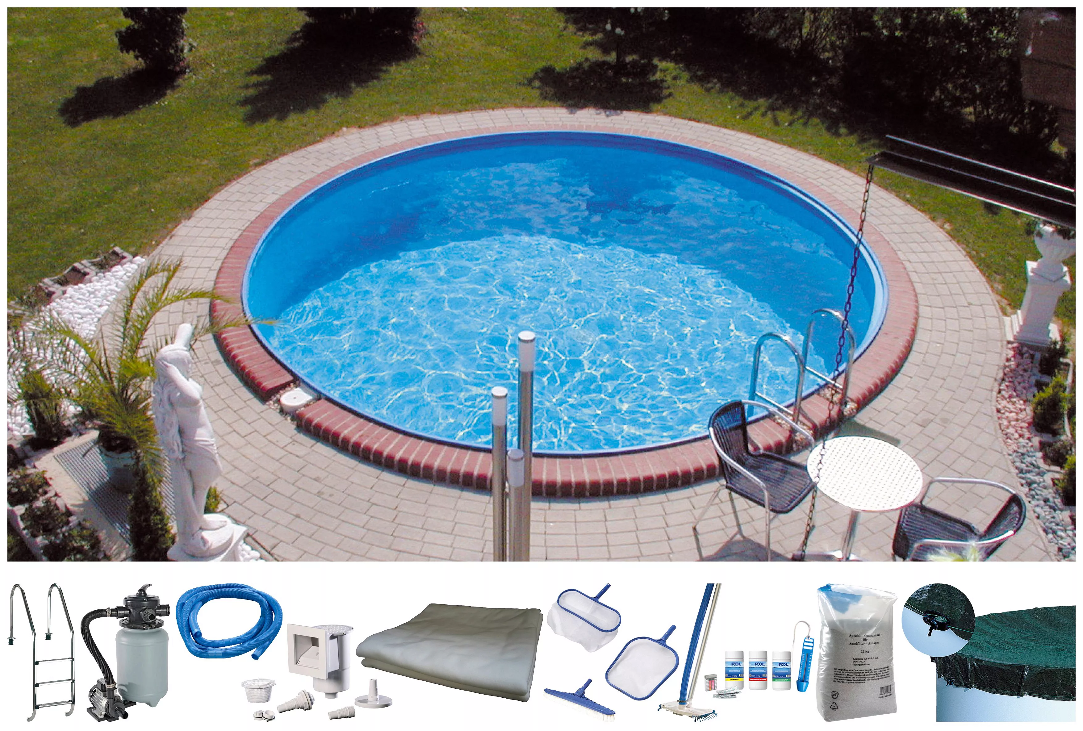 my POOL BWT Rundpool "Premium", (Set), Mit Stanzung in der Stahlwand für Ei günstig online kaufen