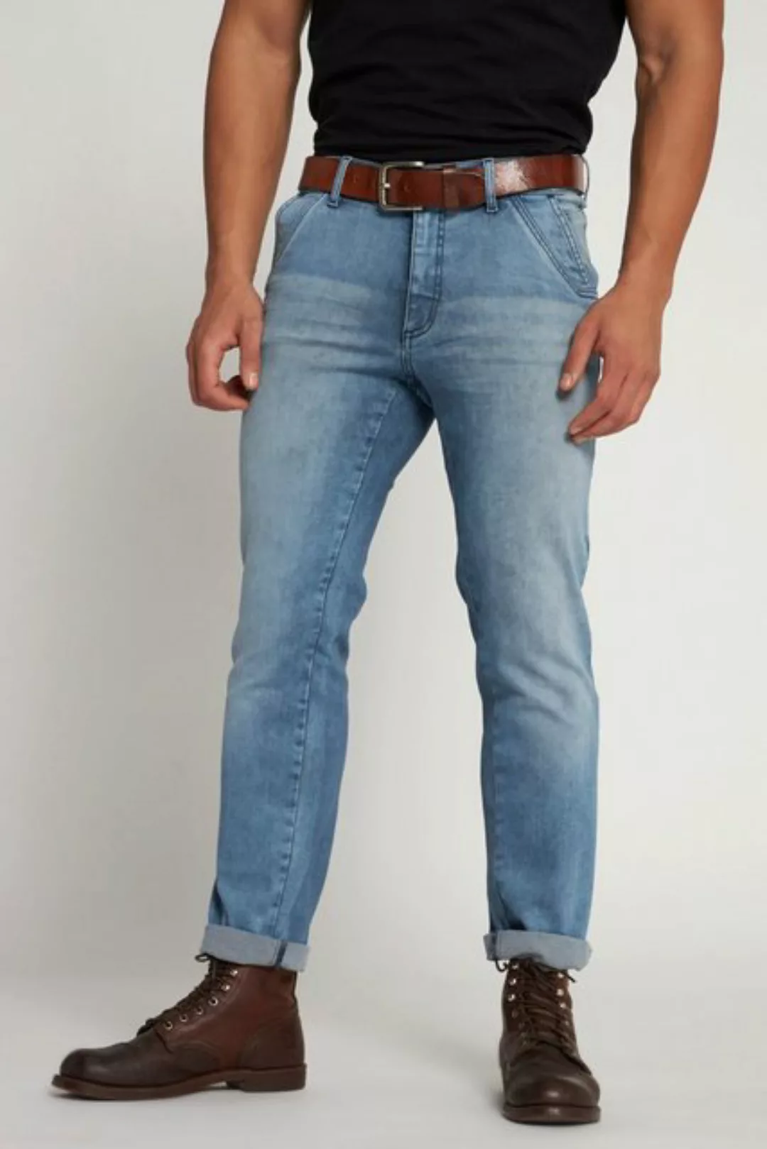 JP1880 5-Pocket-Jeans Chino-Jeans Used-Look Straight Fit Bis Gr. 70 günstig online kaufen