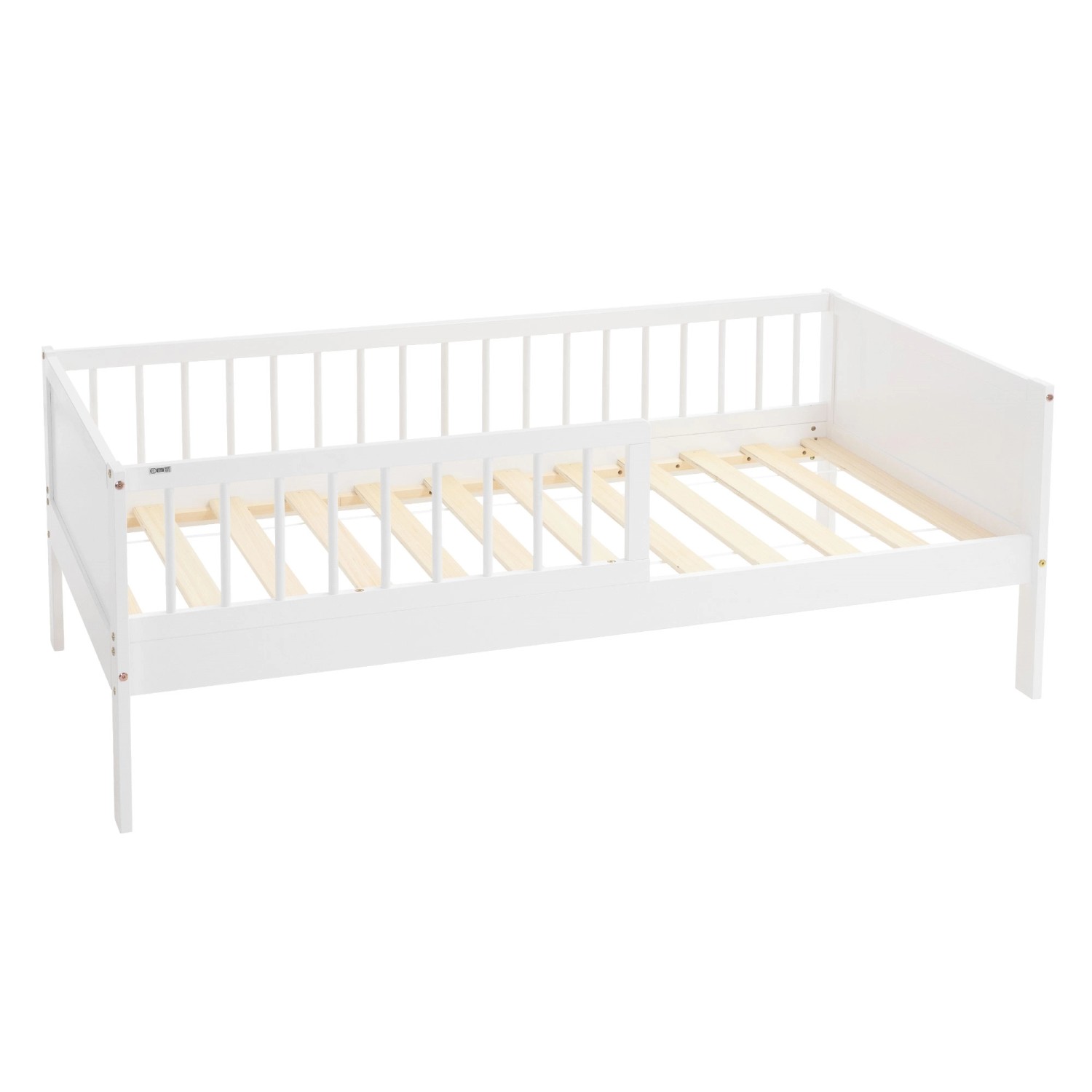 ML-Design Kinderbett 80x160 cm Weiß Kinder Einzelbett mit Lattenrost günstig online kaufen