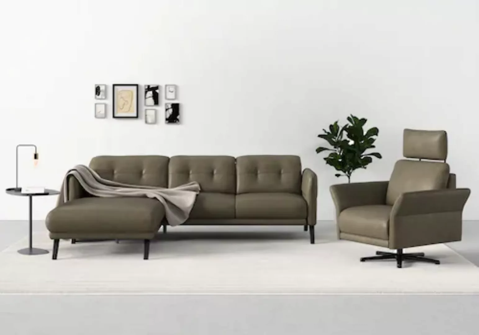 sit&more Ecksofa "Scandia L-Form", Wahlweise mit Kopfteilverstellung und Ar günstig online kaufen