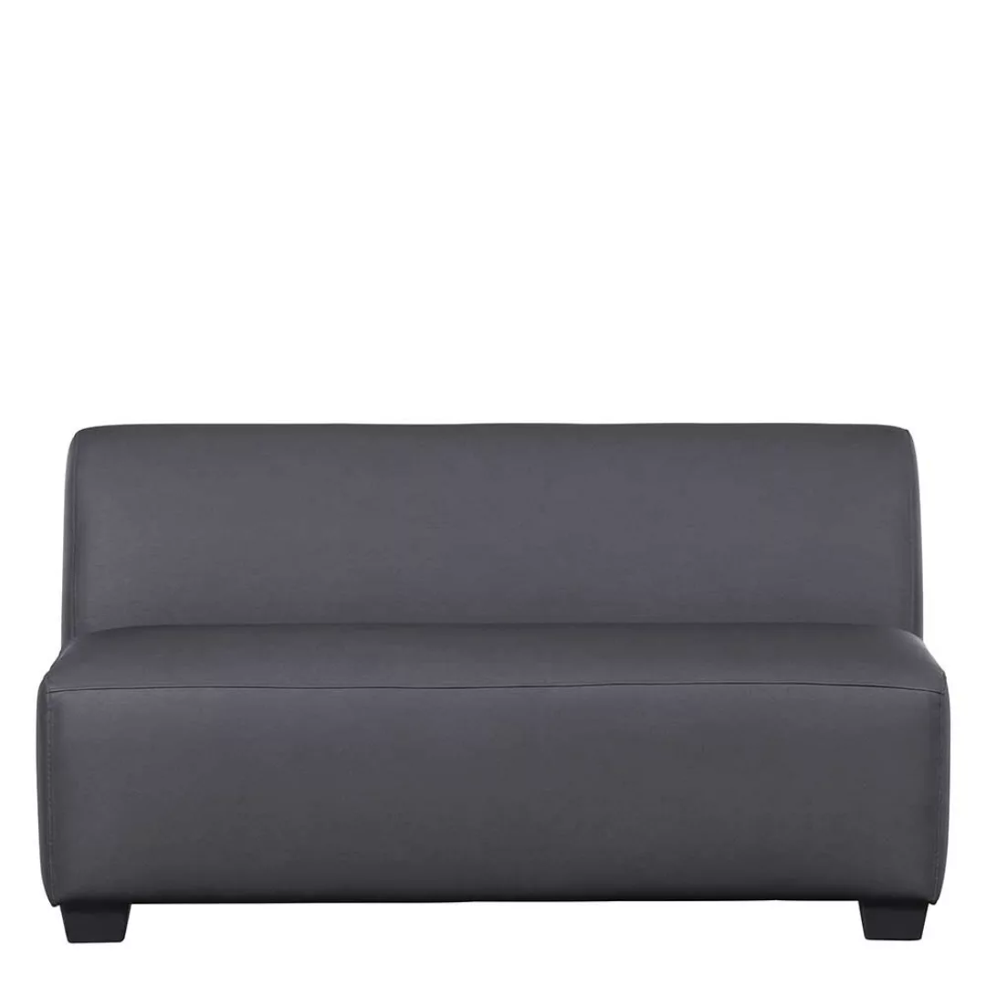 Outdoor Zweier Sofa in Dunkelgrau 40 cm Sitzhöhe günstig online kaufen