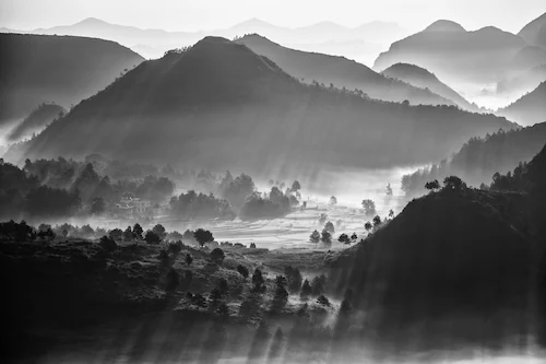 Papermoon Fototapete »Photo-Art ZHOU CHENGZHOU, NEBLIGES MEER VON WOLKEN« günstig online kaufen