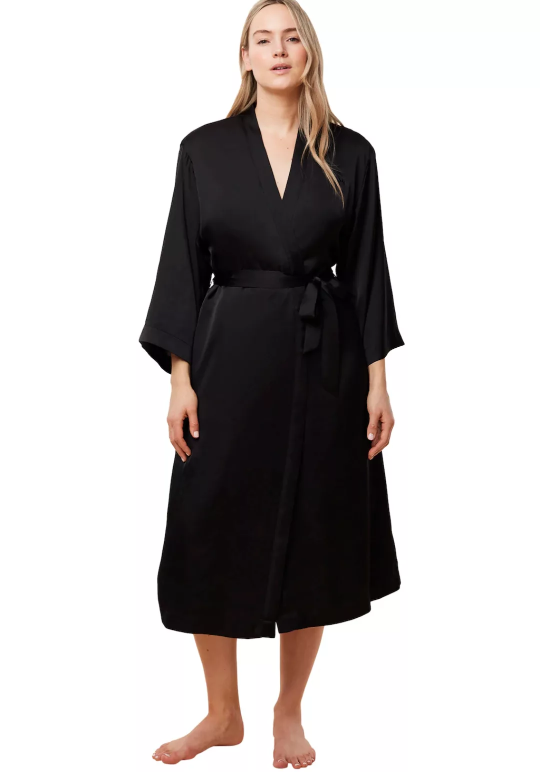Triumph Bademantel "Robes Satin Robe 01", (2 St., mit Gürtel), Kimono-Morge günstig online kaufen