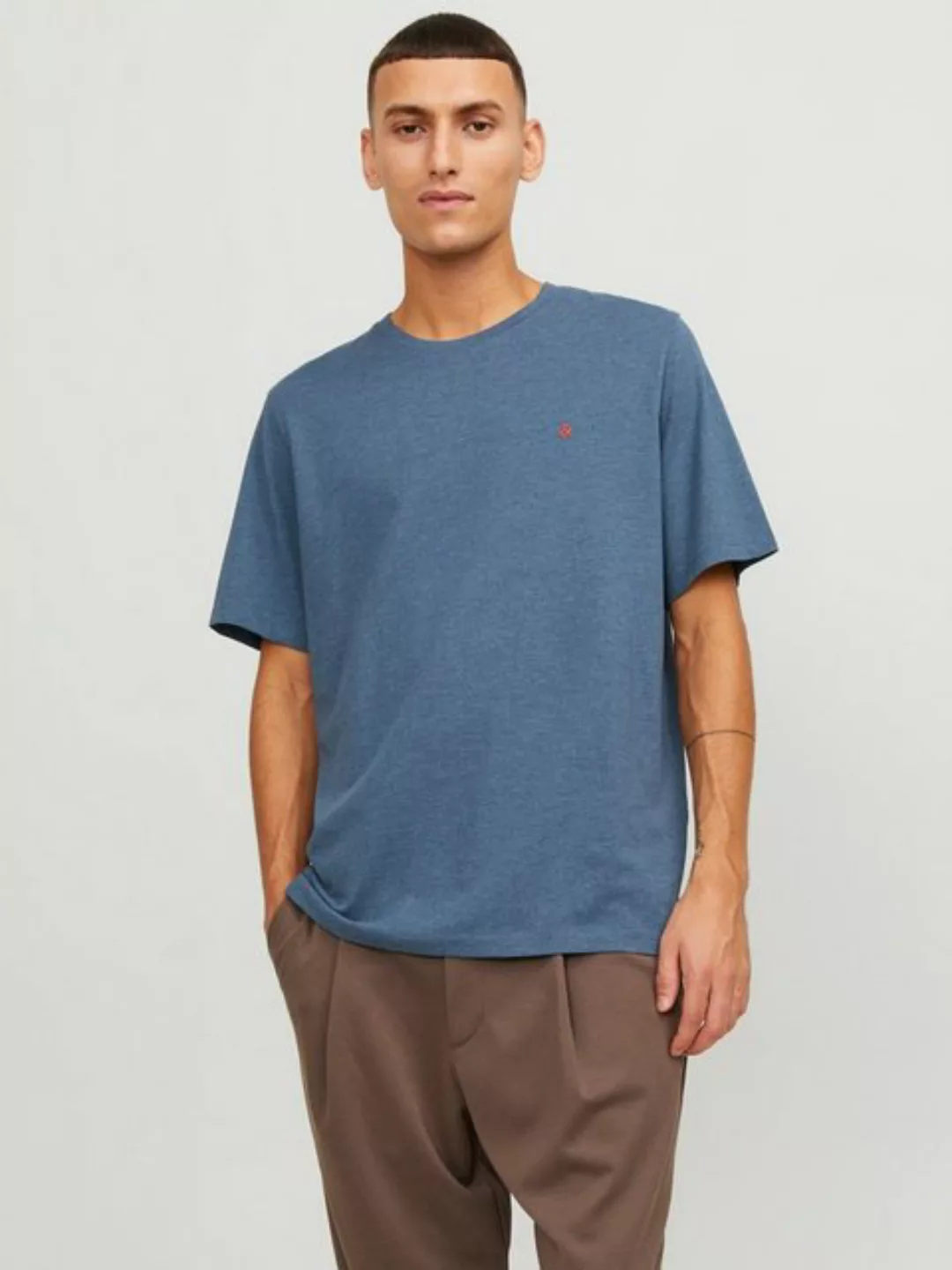 Jack & Jones Rundhalsshirt "JJEPAULOS TEE SS CREW NECK NOOS", mit Logo Stic günstig online kaufen