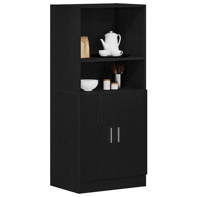 vidaXL Unterschrank Küchenschrank Schwarz 57x41,5x131,5 cm Holzwerkstoff günstig online kaufen