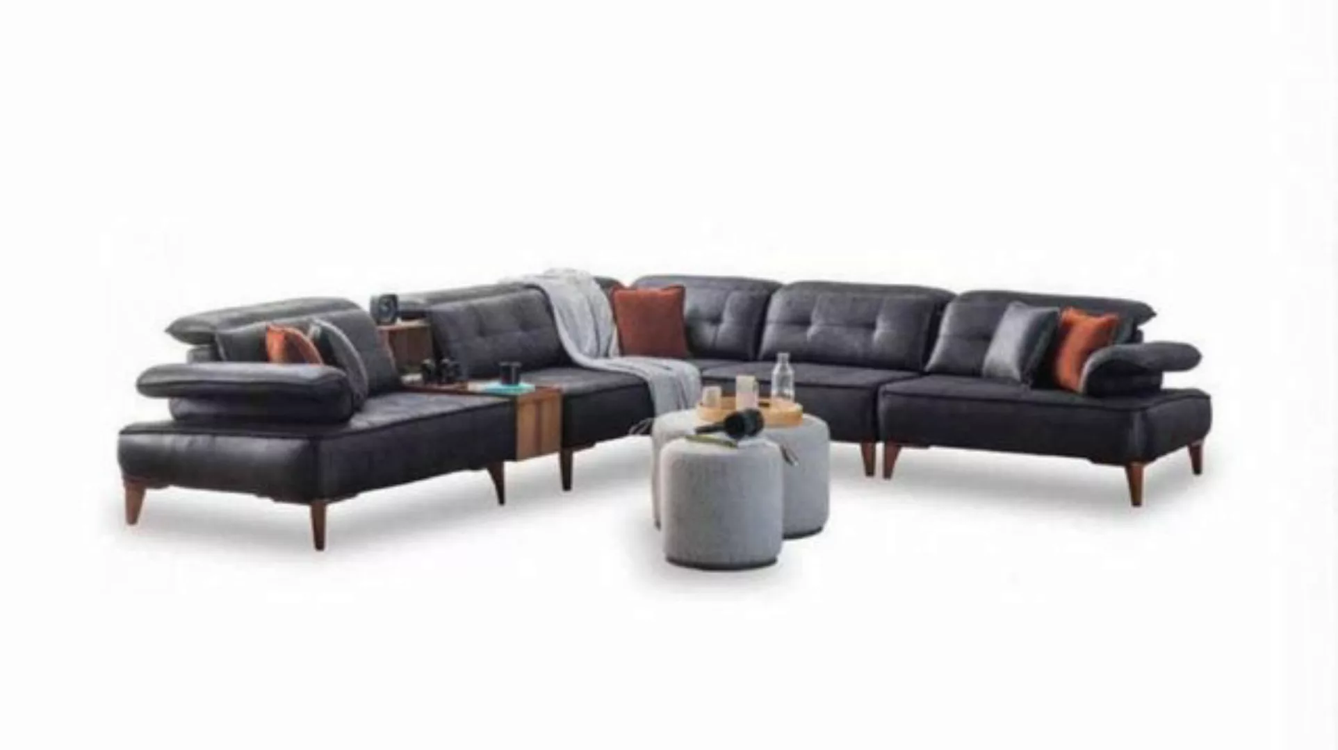 JVmoebel Ecksofa Ecksofa L-Form Sofa Luxus Eck Kunstleder Wohnzimmer Polyes günstig online kaufen