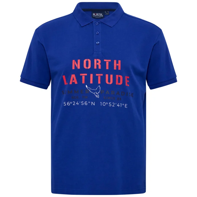 north 56 4 Poloshirt Poloshirt in Herren Übergrößen von North, cobalt-blue günstig online kaufen