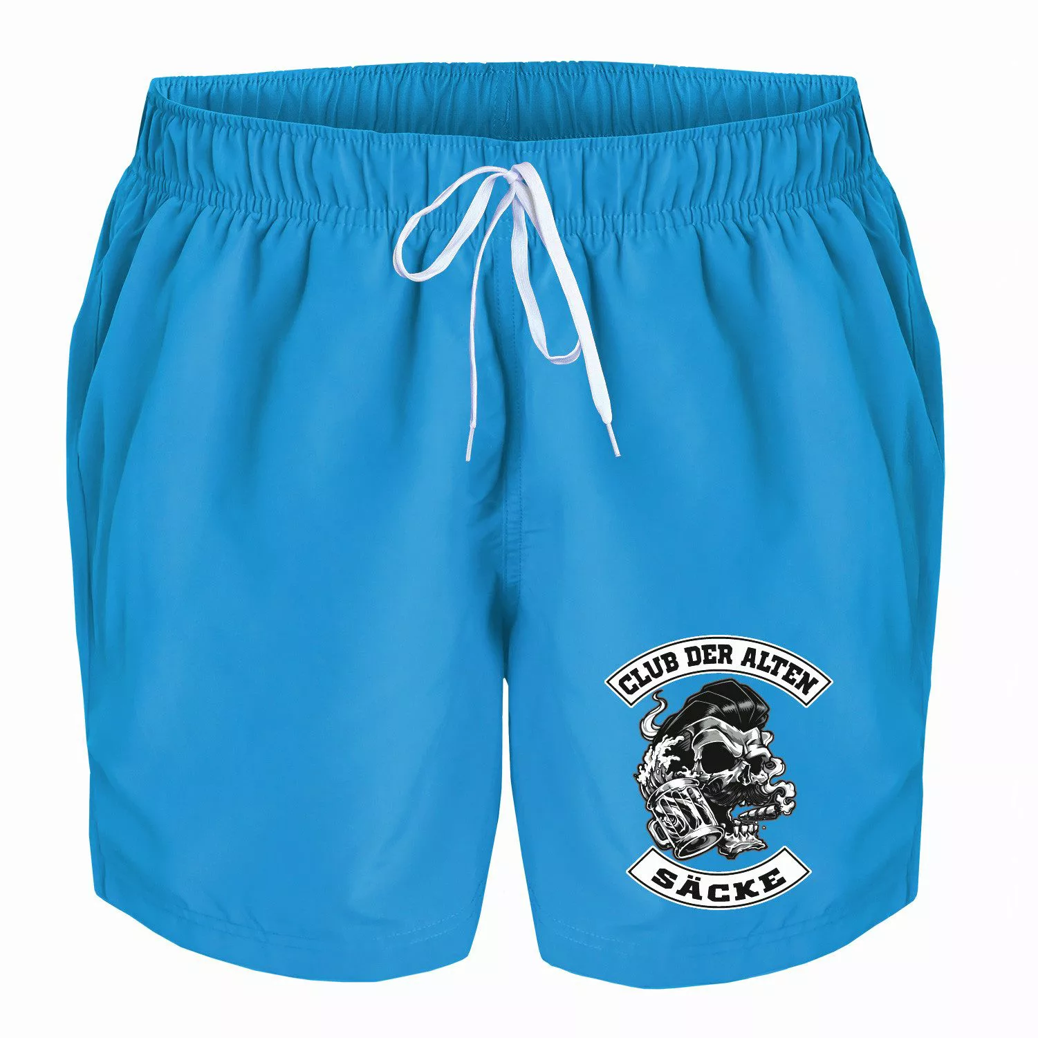 deinshirt Badehose Schwimmshorts Totenkopf alter Mann günstig online kaufen