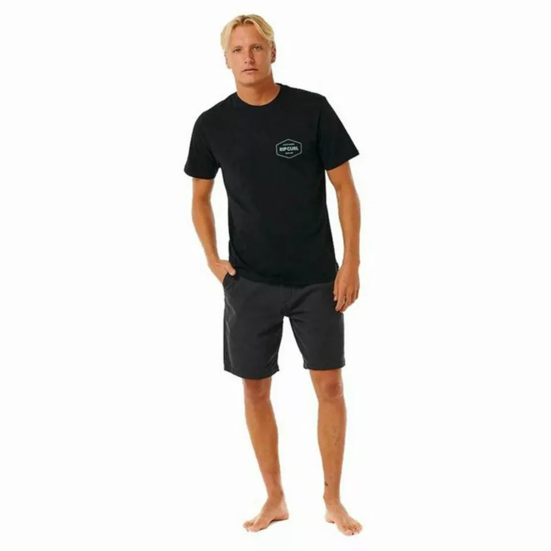 Rip Curl T-Shirt Herren Kurzarm-T-Shirt Rip Curl Stapler Schwarz günstig online kaufen