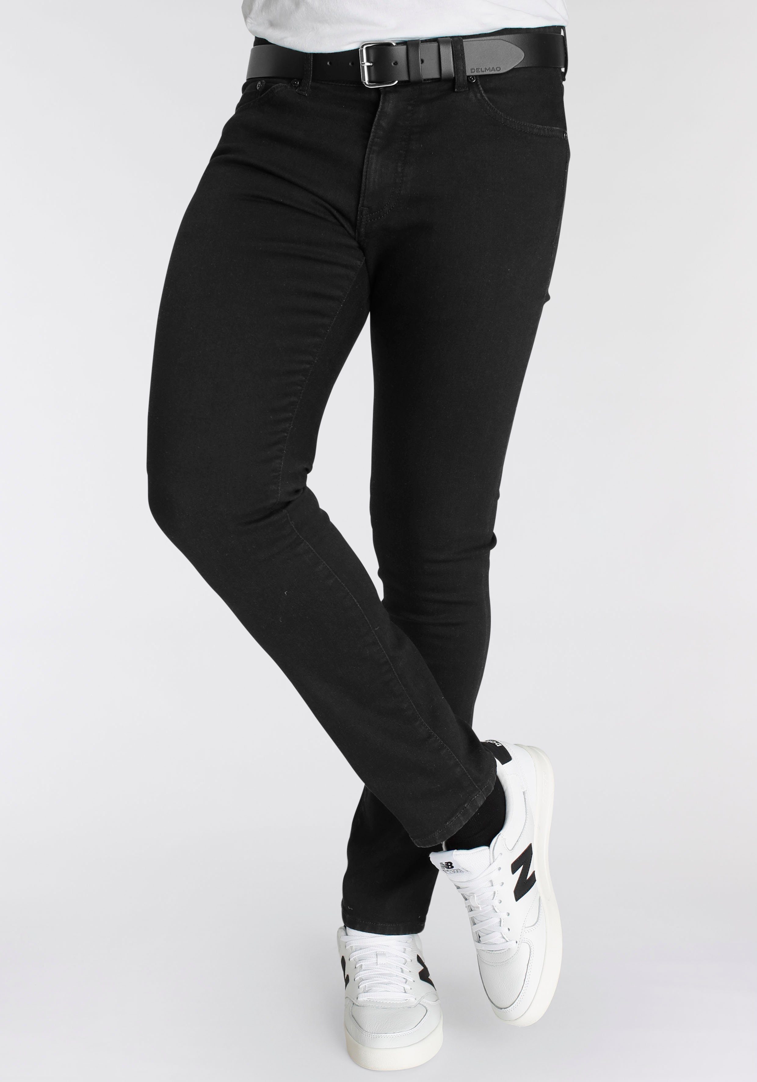 DELMAO Stretch-Jeans ""Reed"", gerader Beinschnitt, Used-Look-Waschung, nie günstig online kaufen