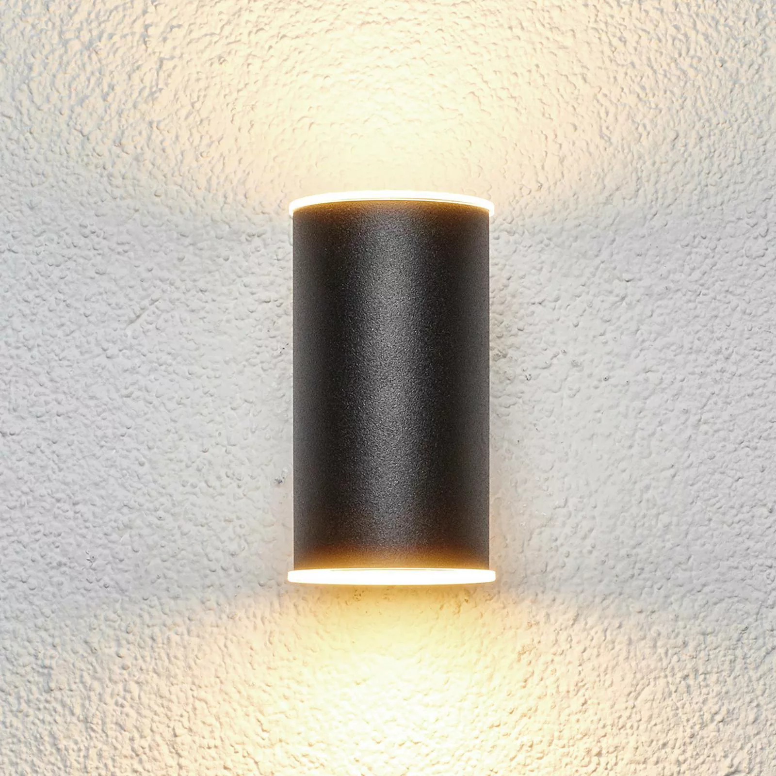 LED-Außenwandleuchte Morena in Schwarz 2fl. günstig online kaufen