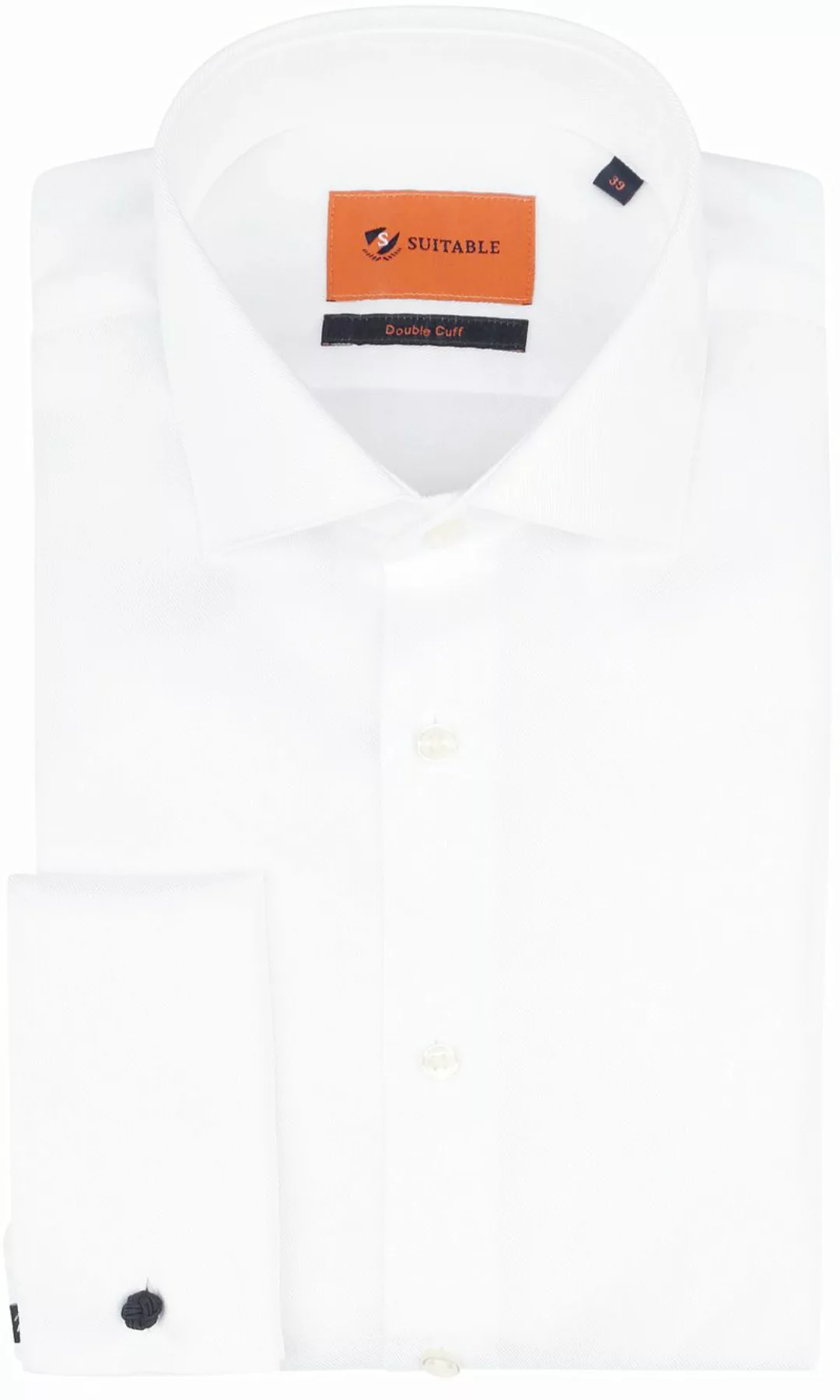 Suitable Hemd White Twill Doppelmanschette - Größe 42 günstig online kaufen