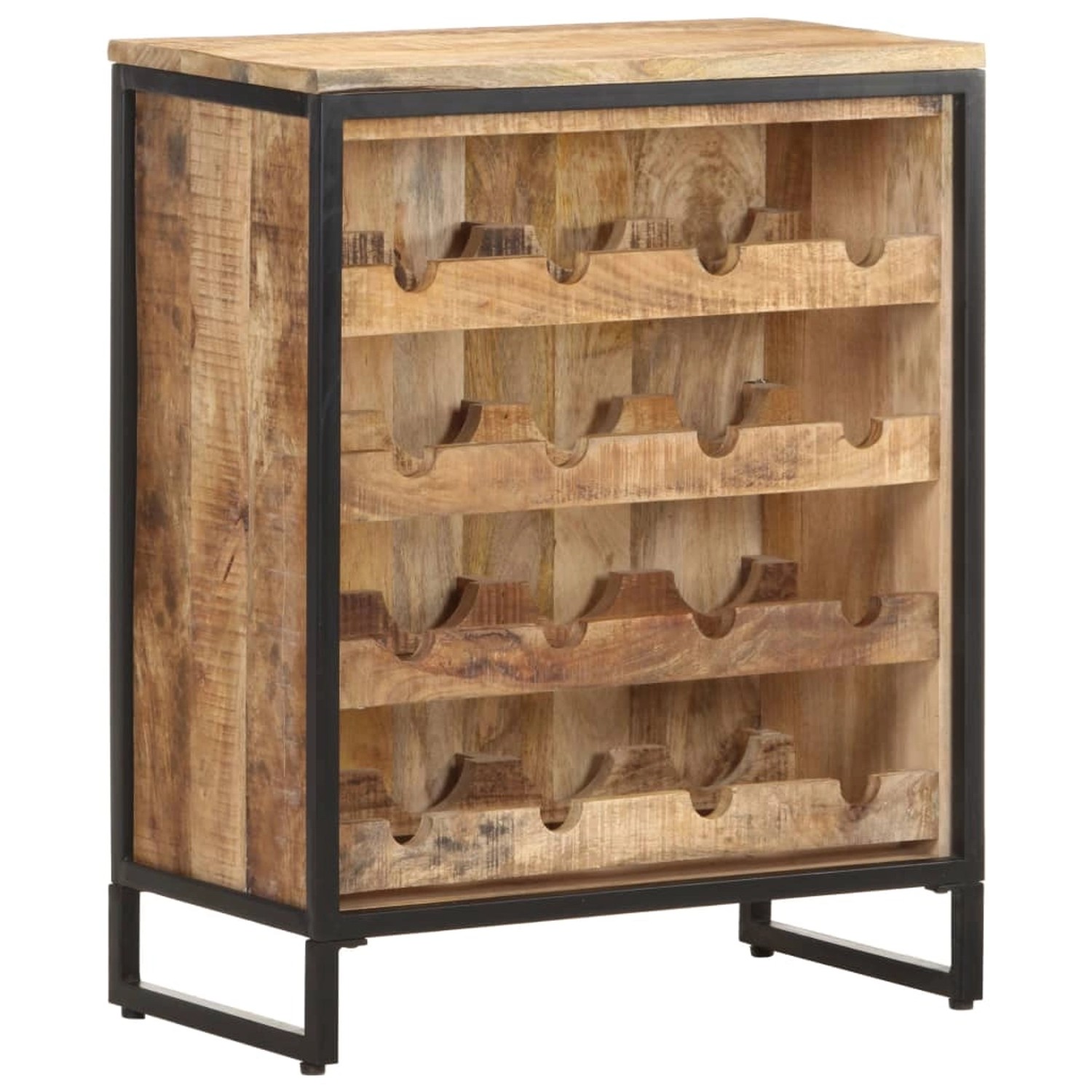 Weinschrank 62x33x78,5 Cm Raues Mangoholz günstig online kaufen