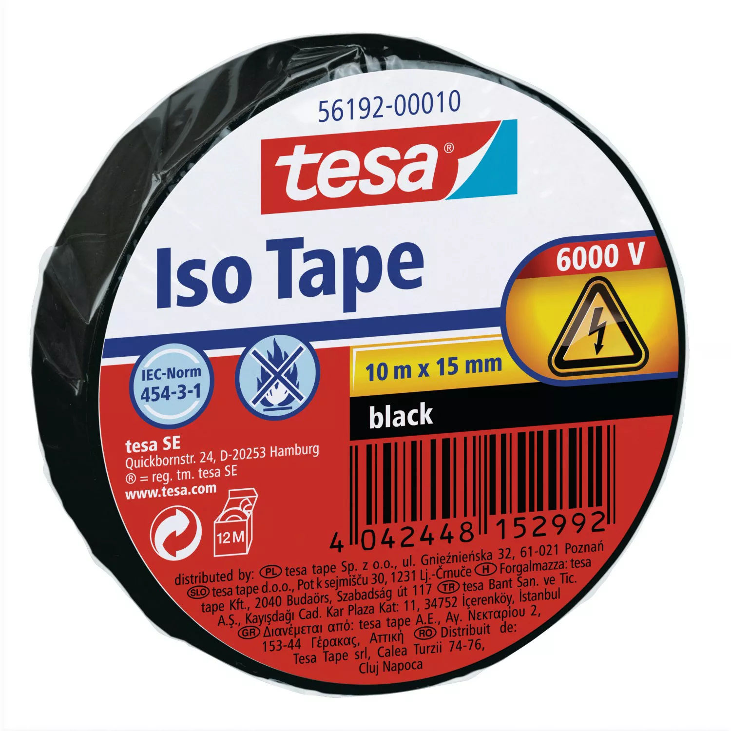 Tesa Iso Tape Schwarz 10 m x 15 mm günstig online kaufen
