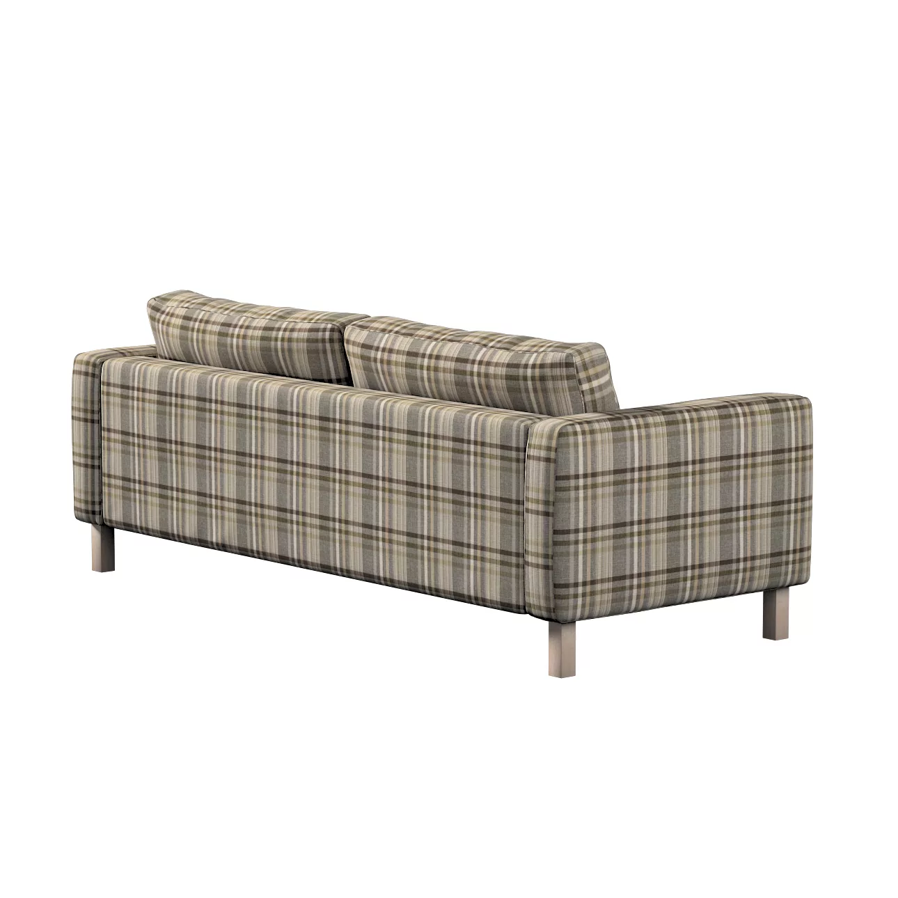 Bezug für Karlstad Schlafsofa, braun- beige, Bezug für Karlstad 3-Sitzer au günstig online kaufen