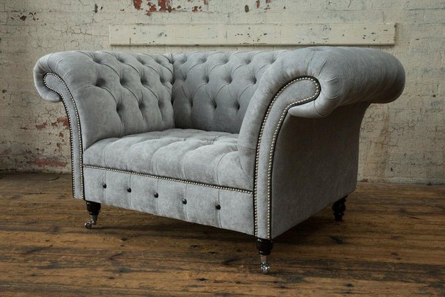 Xlmoebel 1,5-Sitzer Neuer Stoff-Sessel im Chesterfield-Design für 1,5 Perso günstig online kaufen