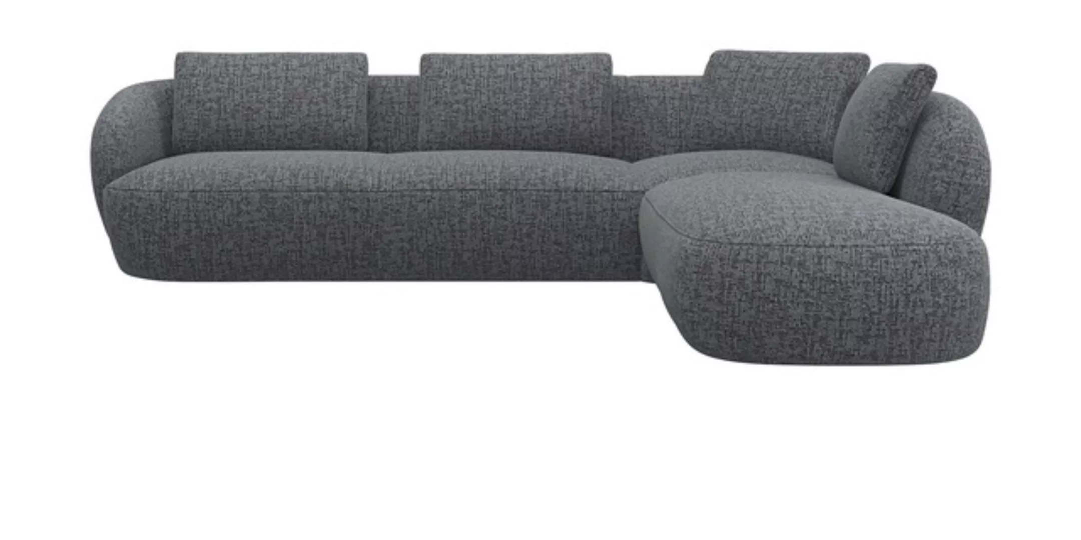 FLEXLUX Ecksofa »Torino, rund, L-Form, Sofa-Ecke mit Ottomane«, Modernes, o günstig online kaufen