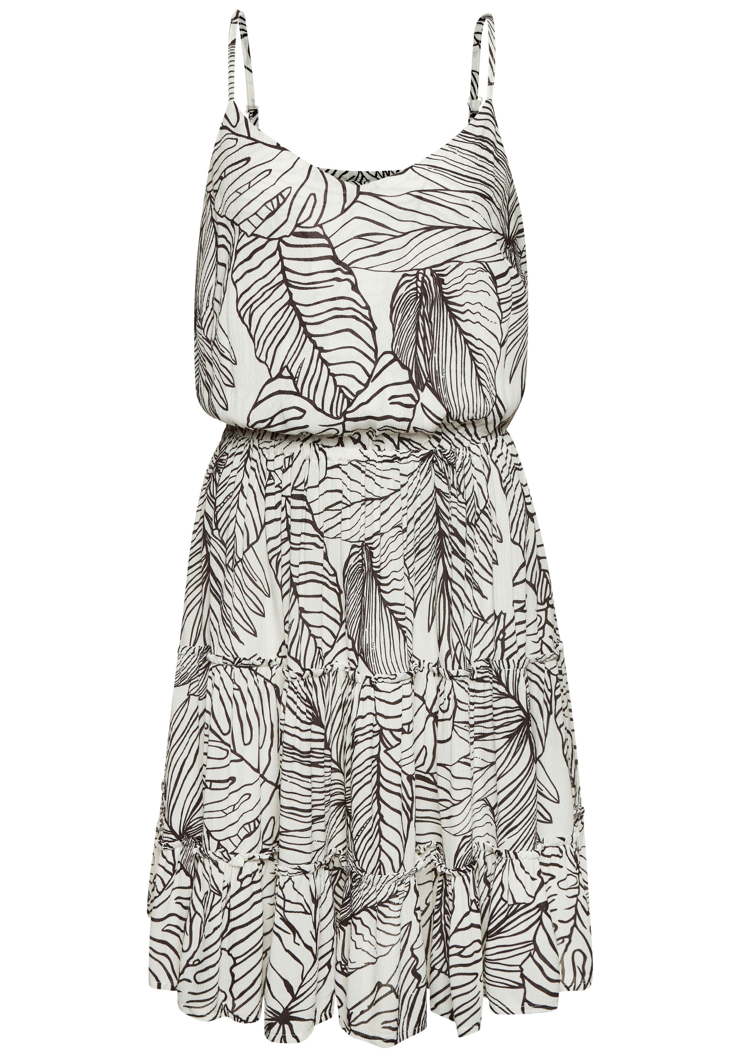 s.Oliver Sommerkleid, mit Volantrock, Trägerkleid mit Alloverprint und V-Au günstig online kaufen