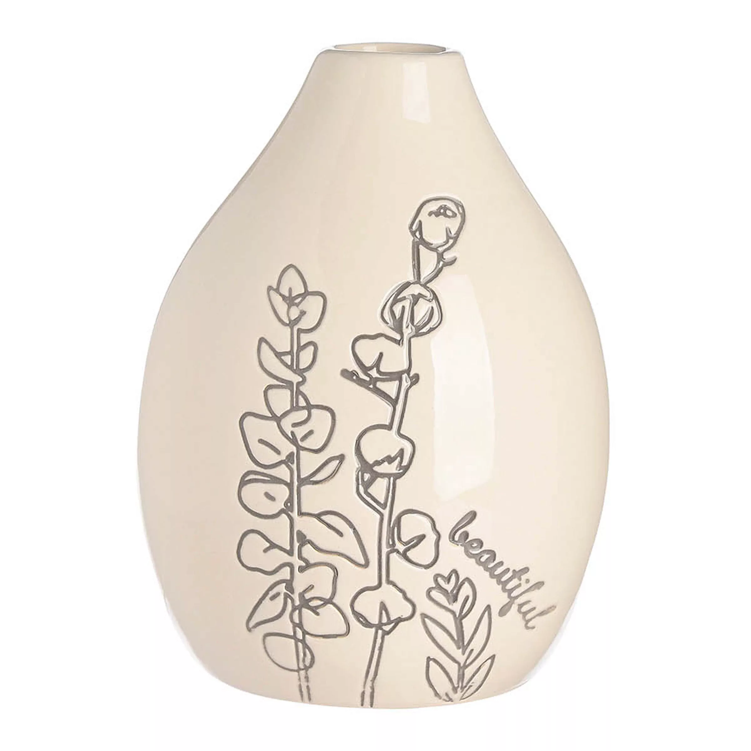 Vase COTTON ca.9,5x12,5cm, weiss günstig online kaufen