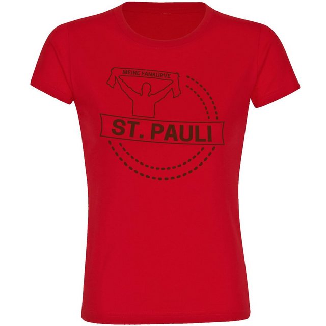 multifanshop T-Shirt Damen St. Pauli - Meine Fankurve - Frauen günstig online kaufen