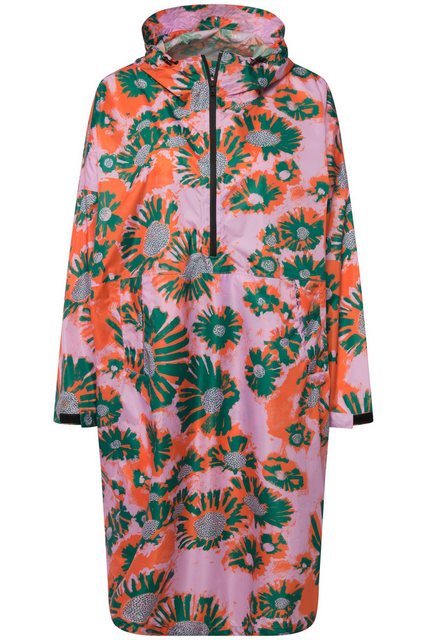 Laurasøn Funktionsjacke Funktions-Regencape Unisex Blume Print Kapuze günstig online kaufen