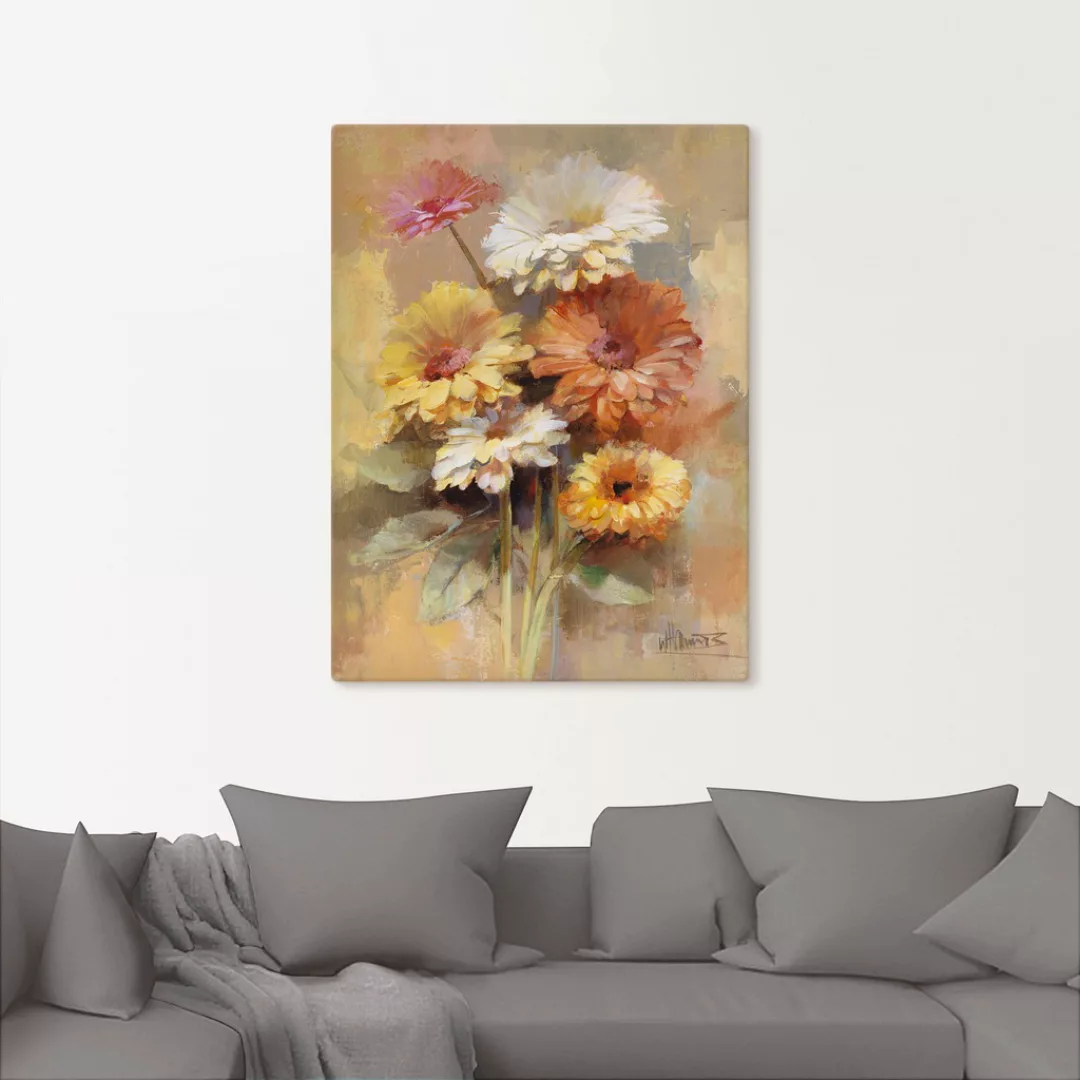 Artland Leinwandbild "Blumenstrauß I", Blumen, (1 St.), auf Keilrahmen gesp günstig online kaufen