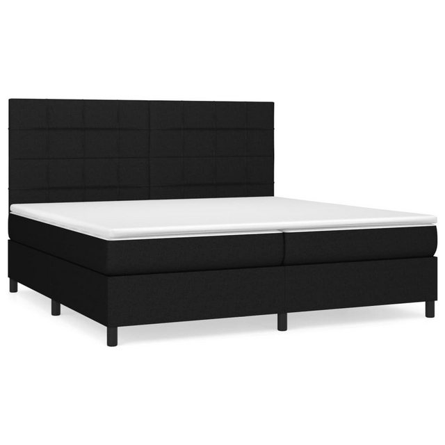 vidaXL Bettgestell Boxspringbett mit Matratze Schwarz 200x200 cm Stoff Bett günstig online kaufen