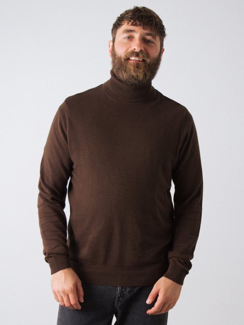 HONEST BASICS Rollkragenpullover aus mittelschwerem Strick mit OCS zertifiz günstig online kaufen