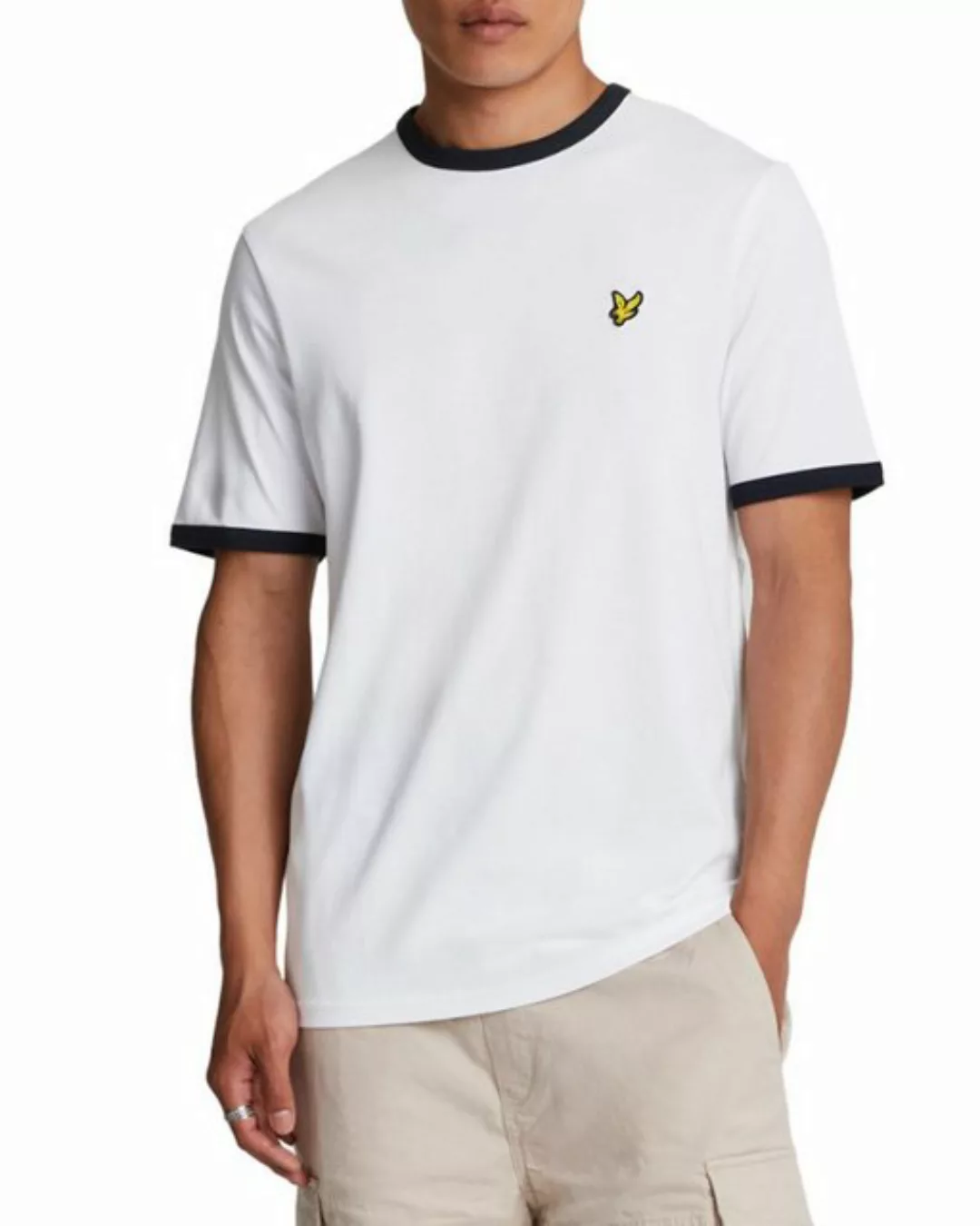 Lyle & Scott T-Shirt Mit Kontrastierender Zierleiste günstig online kaufen