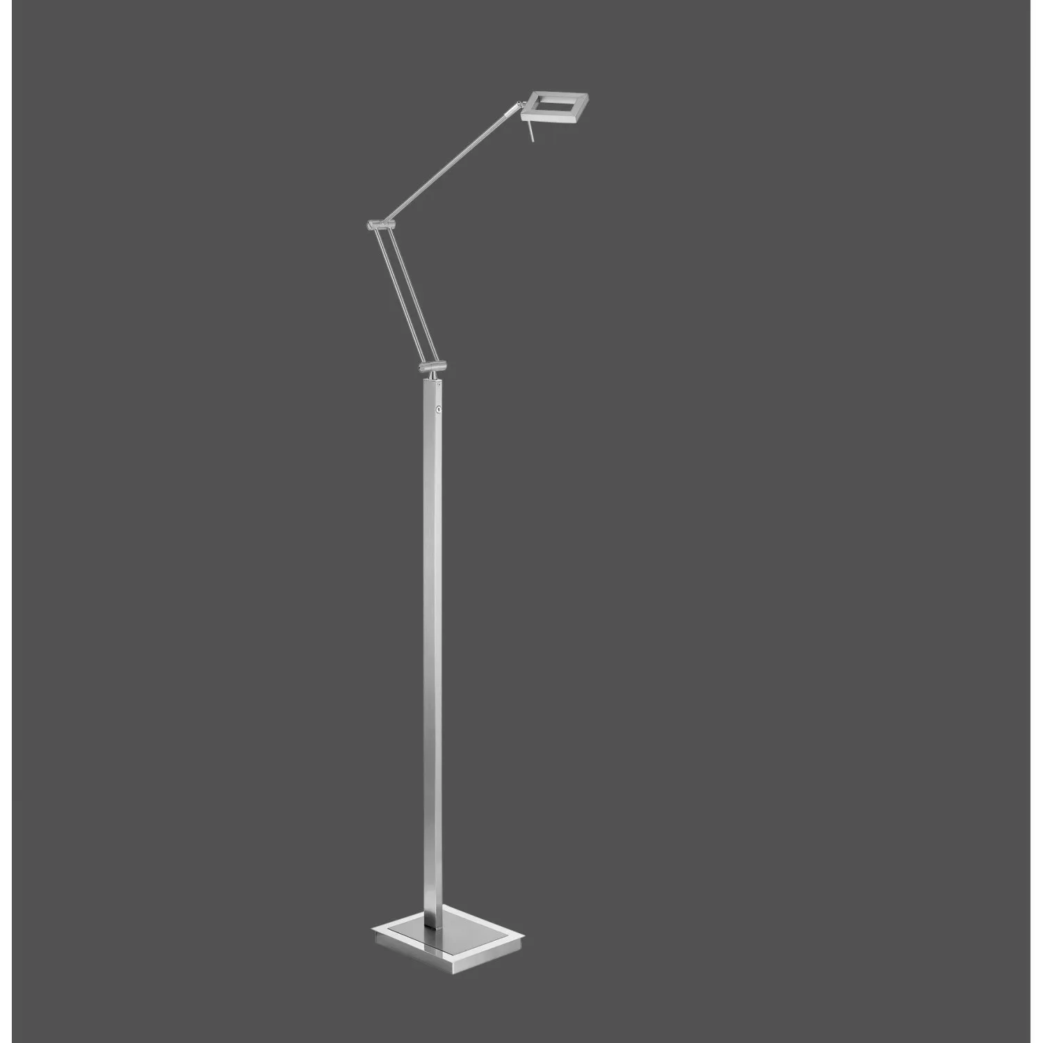 Paul Neuhaus LED- Stehleuchte, 1- flammig, nickel matt, Kopf eckig ¦ silber günstig online kaufen
