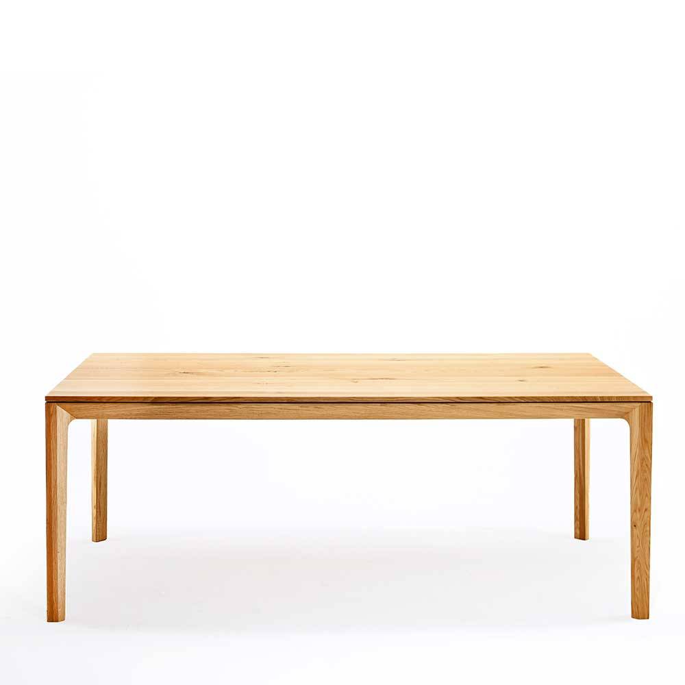 Holztisch Massivholztisch aus Eiche Massivholz in Eichefarben günstig online kaufen