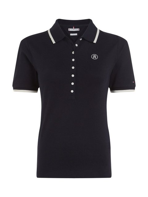 Tommy Hilfiger Poloshirt SLIM SMD TIPPING LYOCELL POLO SS mit kontrastfarbe günstig online kaufen