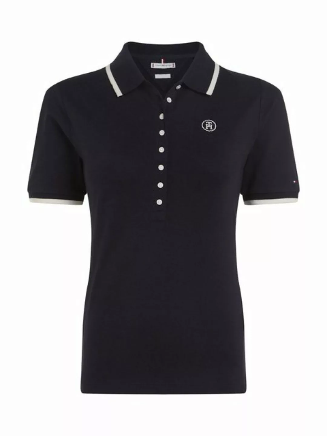 Tommy Hilfiger Poloshirt SLIM SMD TIPPING LYOCELL POLO SS mit kontrastfarbe günstig online kaufen