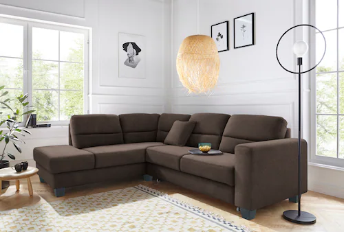 TRENDMANUFAKTUR Ecksofa "Chamber, zeitlos und modern, hoher Sitzkomfort, L- günstig online kaufen