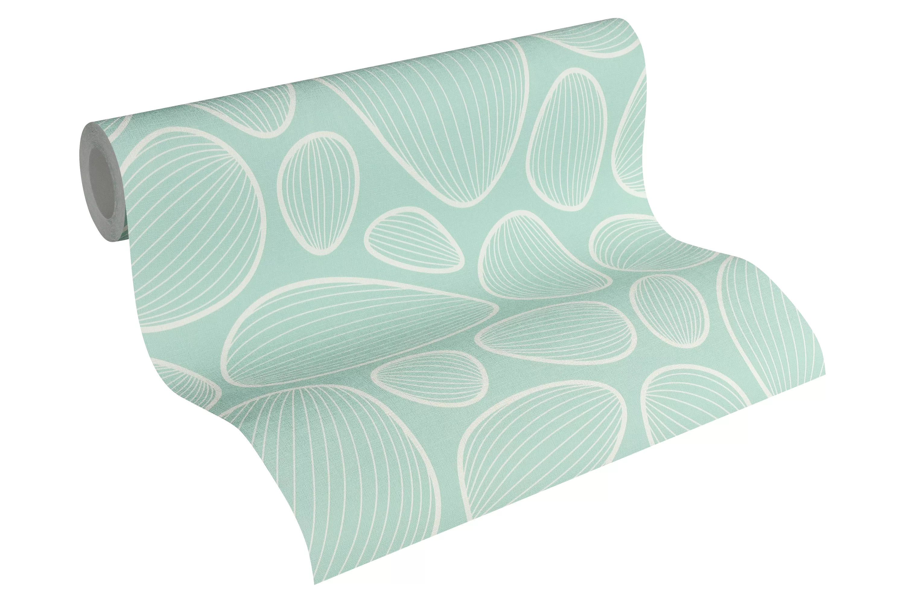 Bricoflor Mint Tapete mit Grafik Design Moderne Nordische Tapete mit Organi günstig online kaufen