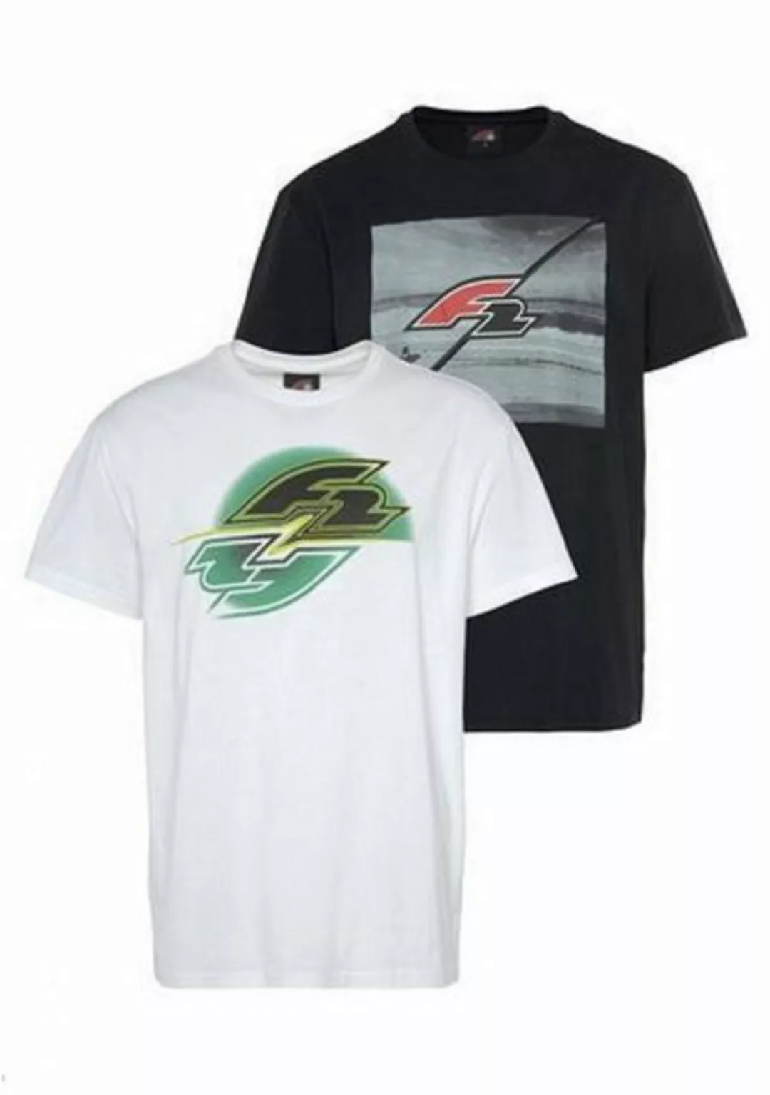 F2 T-Shirt Doppelpack aus Baumwolle, mit Rundhalsausschnitt günstig online kaufen