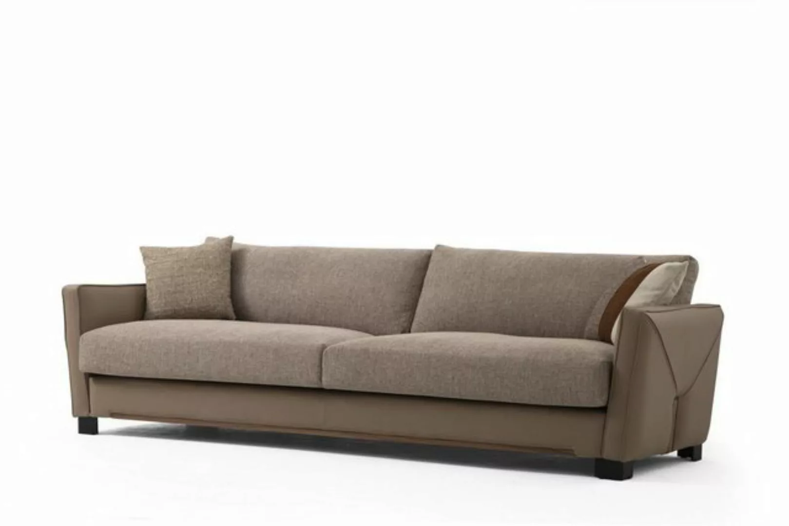 Xlmoebel 4-Sitzer Beige 4-Sitzer Sofa Modernes Design Stoff für Wohnzimmer, günstig online kaufen