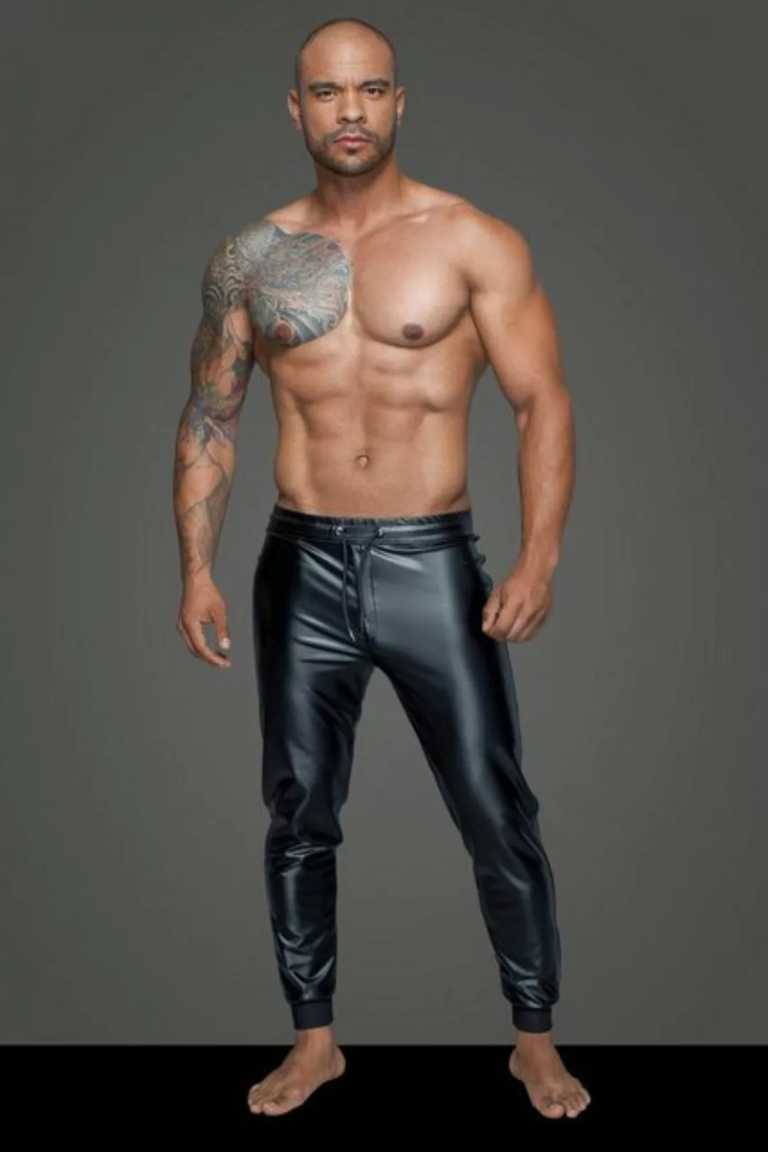 Noir Handmade Men Lederhose Herren Wetlook-Heose Lange Hose Treggings, Made günstig online kaufen