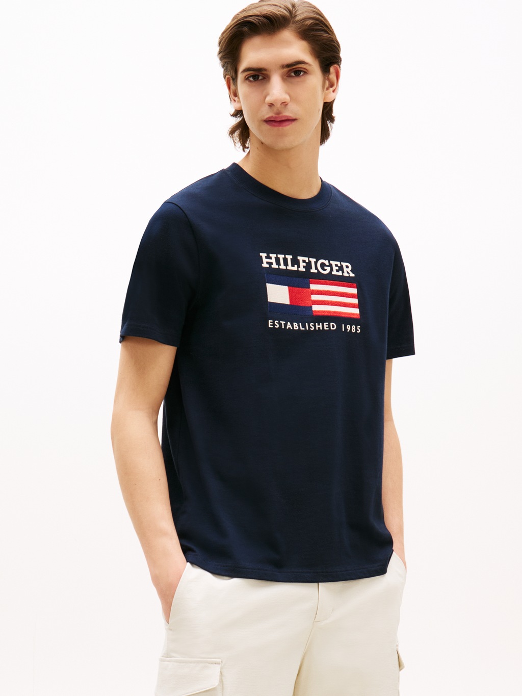 Tommy Hilfiger T-Shirt "AMERICANA MONOTYPE FLAG BOX TEE", Mit markanter Sti günstig online kaufen