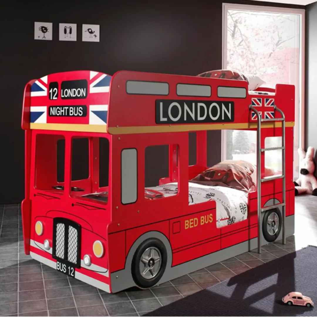 Vipack Etagenbett, (Made in Europe), im Design von einem Londoner Doppeldec günstig online kaufen