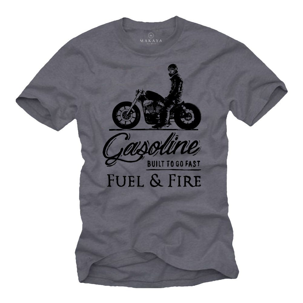 MAKAYA T-Shirt Herren Vintage Schallplatte Hip günstig online kaufen