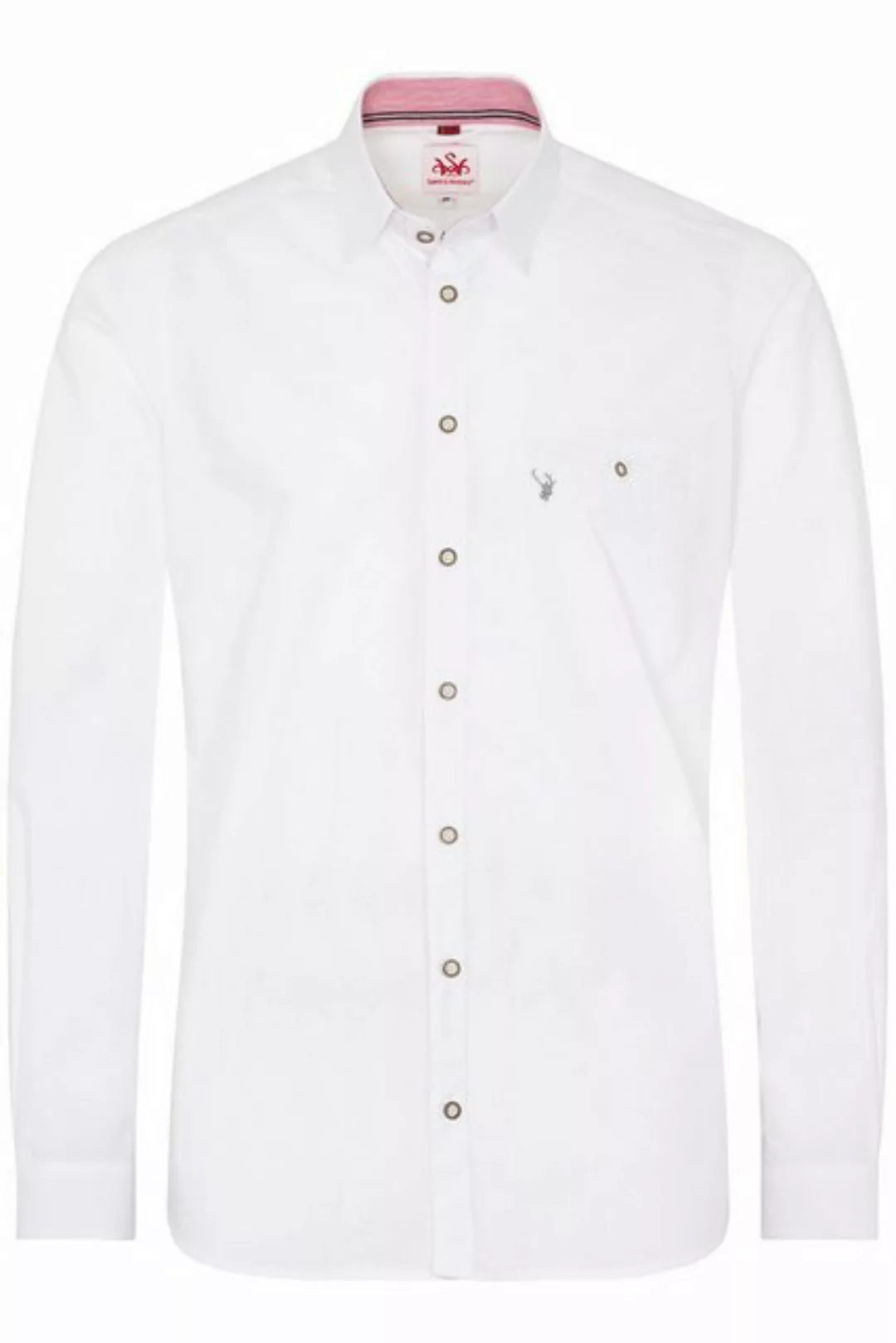 Spieth & Wensky Trachtenhemd Trachtenhemd - PERDIX - weiß/rot, weiß/grau günstig online kaufen