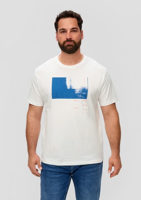 s.Oliver Kurzarmshirt T-Shirt mit Frontprint Artwork günstig online kaufen