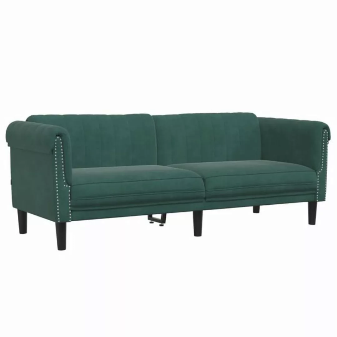 vidaXL Sofa Sofa 3-Sitzer Dunkelgrün Samt günstig online kaufen