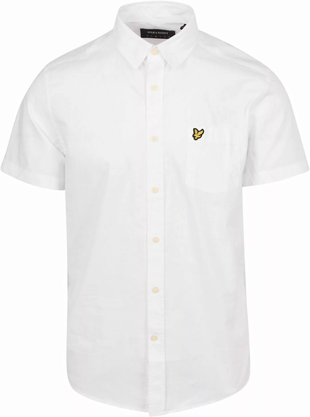 Lyle and Scott Short Sleeves Hemd Poplin Weiß - Größe L günstig online kaufen