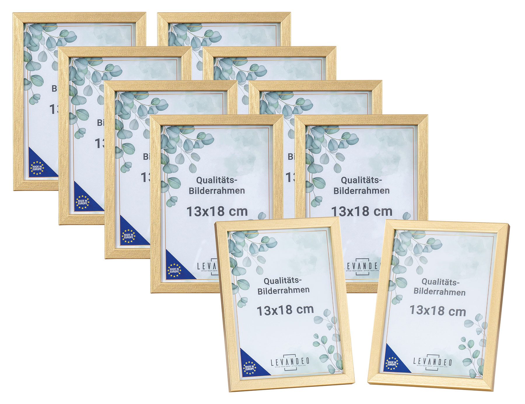 Levandeo® Bilderrahmen, 10er Set Bilderrahmen Echtholz günstig online kaufen